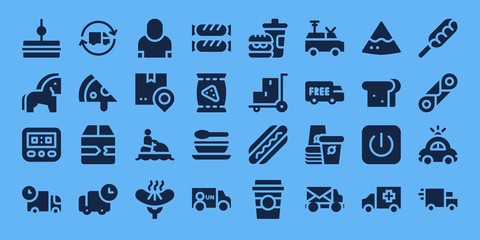 Modern Simple Set of fast Vector filled Icons
