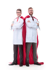 two positive health care worker in the Cape of a superhero © ASDF