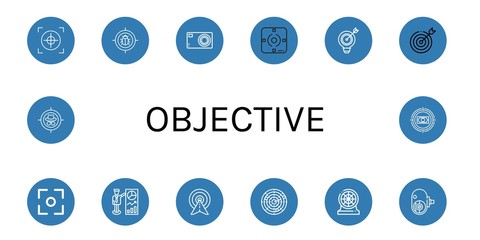 Set of objective icons