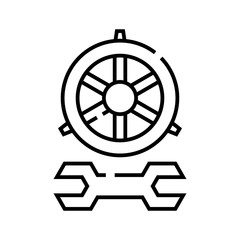 Repairing line icon, concept sign, outline vector illustration, linear symbol.