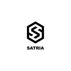 Letter S Logo Design. Initials Logo Design. Hexagon Logo