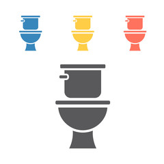 Toilet flat icon. Vector signs for web graphics