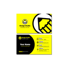 Professional business card template. Vector flat business card design.