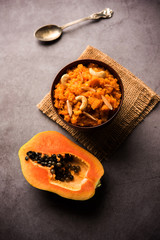 capita or Papaya Halwa is a tasty indian sweet recipe