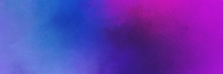 slate blue, dark orchid and very dark magenta colored vintage abstract painted background with space for text or image. can be used as horizontal header or banner orientation