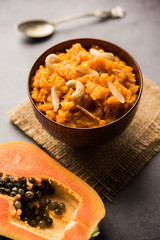 capita or Papaya Halwa is a tasty indian sweet recipe