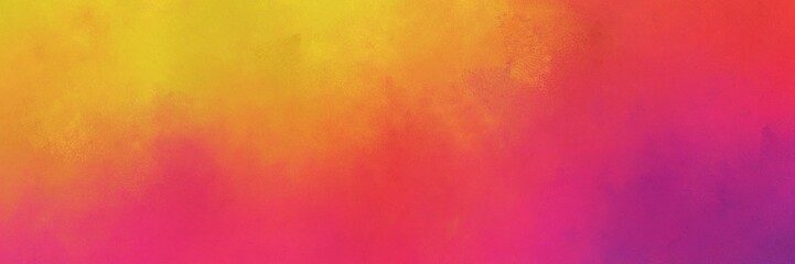 moderate pink, golden rod and moderate red colored vintage abstract painted background with space for text or image. can be used as horizontal header or banner orientation