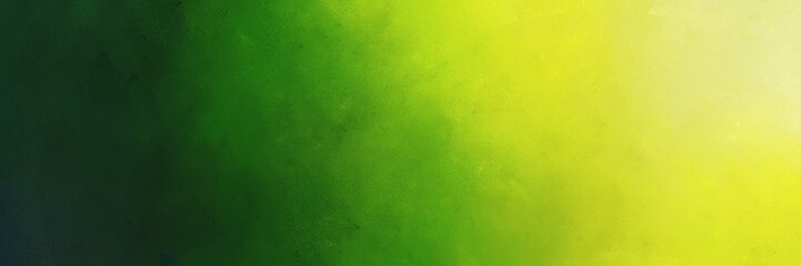 abstract painting background graphic with green yellow, very dark green and yellow green colors and space for text or image. can be used as horizontal background graphic