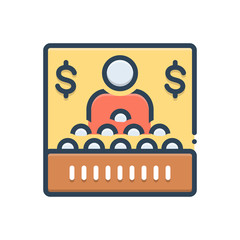Color illustration icon for small business