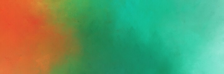 medium sea green, coffee and medium aqua marine color background with space for text or image. vintage texture, distressed old textured painted design. can be used as header or banner