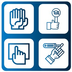 Set of finger icons