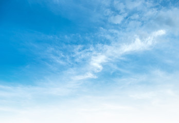 Naklejka na ściany i meble Clear blue sky and white clouds