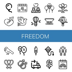 Set of freedom icons