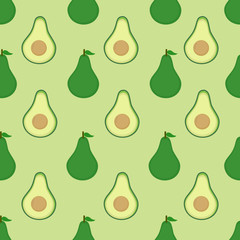 Avocado seamless pattern background. vector illustration