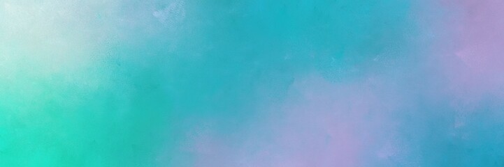 light sea green and light pastel purple color background with space for text or image. vintage texture, distressed old textured painted design. can be used as horizontal background texture