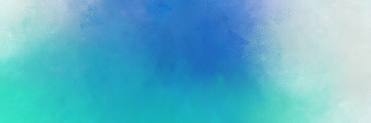 vintage abstract painted background with light sea green, light gray and medium turquoise colors and space for text or image. can be used as header or banner