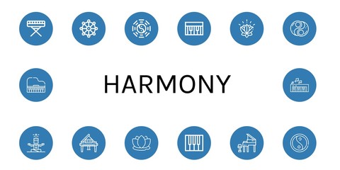 Set of harmony icons