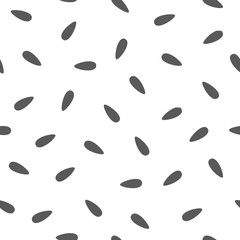 Watermelon seeds seamless pattern on white background.