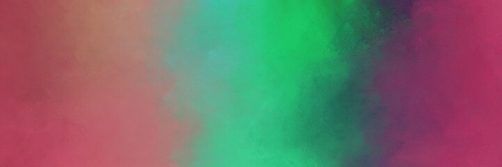 abstract painting background texture with moderate red, medium sea green and sea green colors and space for text or image. can be used as header or banner
