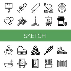 sketch simple icons set