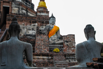 Wat Yai Chai Mongkhon, a Buddhist temple of archaeological park, Ayutthaya, Thailand