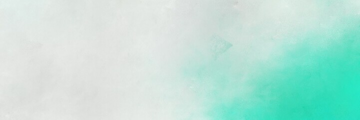 light gray, turquoise and aqua marine colored vintage abstract painted background with space for text or image. can be used as horizontal header or banner orientation
