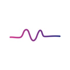 Wave line vector icon