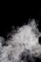 white smoke on a black background