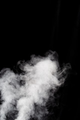  white smoke on a black background