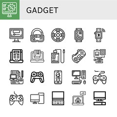 Set of gadget icons