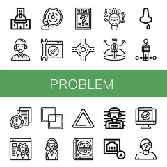 Set of problem icons