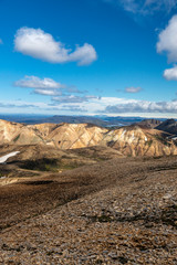Volcanic mountains of Landmannalaugar in Fjallabak Nature Reserve. Iceland