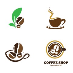 Coffee cup icon logo