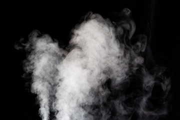  white smoke on a black background
