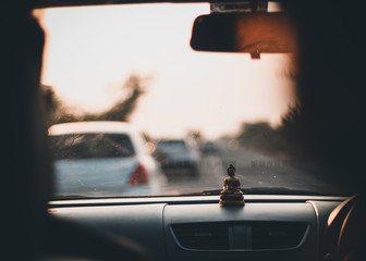 Buddha in car
