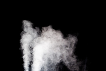  white smoke on a black background