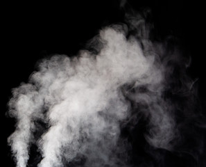  white smoke on a black background