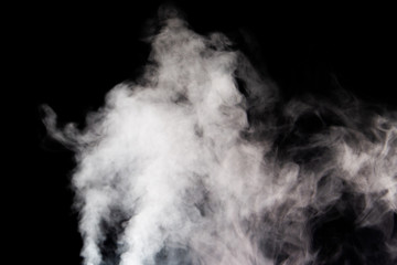 white smoke on a black background