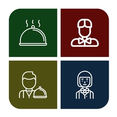 cloche simple icons set