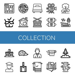 Set of collection icons