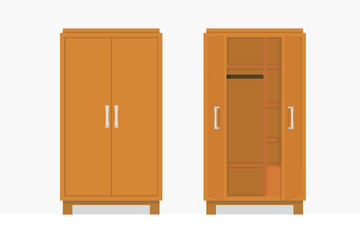 Empty wardrobe design, regular style of wood wardrobe