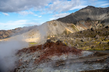 Volcanic mountains of Landmannalaugar in Fjallabak Nature Reserve. Iceland