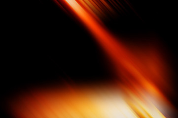 Abstract blurred colored dark background, diagonal red rays of orange, yellow, black and light...