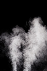  white smoke on a black background