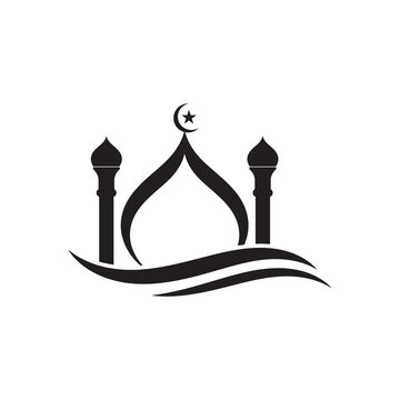 islamic mosque logo vector icon