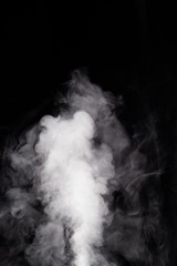  white smoke on a black background