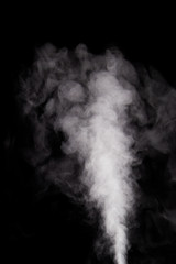  white smoke on a black background