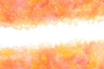 オレンジ アブストラクト 春 水彩 背景