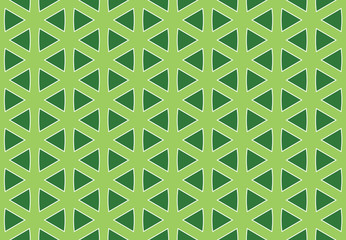 Vector abstract geometric seamless pattern, background texture. In green, white colors.