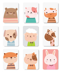 Cute baby animal cartoon ,for printing,card, t shirt,banner,product.vector illustration